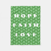 Bewustmaking voor bijnierkanker Klontendoekjes Fleece Deken (Voorkant)