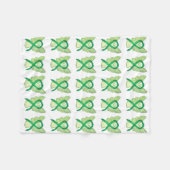 Bewustmaking voor bijnierkanker Klontendoekjes Fleece Deken (Voorkant (Horizontaal))