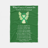 Bewustmaking voor bijnierkanker Ribbon Angel Art B Fleece Deken (Voorkant)