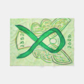 Bewustmaking voor bijnierkanker Ribbon Soft Chemo  Fleece Deken (Voorkant (Horizontaal))