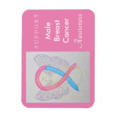 Bewustmaking voor borstkanker bij mannen Ribbon An Magneet (Verticaal)