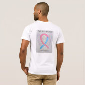 Bewustmaking voor borstkanker Ribbon Angel T-shirt (Achterkant volledig)