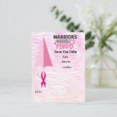 Bewustmaking voor borstkanker, sla de Date Party o Briefkaart (Staand voorkant)