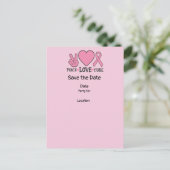 Bewustmaking voor borstkanker, sla de Date Party o Briefkaart (Staand voorkant)