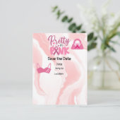 Bewustmaking voor borstkanker, sla de Date Party o Briefkaart (Staand voorkant)