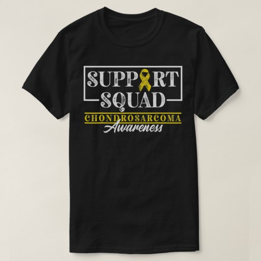 Bewustmaking voor botkanker Ik steun Squad I Chond T-shirt (Design voorkant)