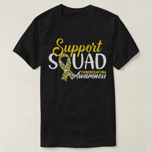 Bewustmaking voor botkanker Ik steun Squad I Chond T-shirt (Design voorkant)