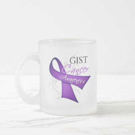 Bewustmaking voor GIST-kanker met rollint Matglas Koffiemok (Links)