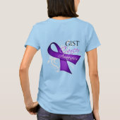 Bewustmaking voor GIST-kanker met rollint T-shirt (Achterkant)