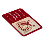 Bewustmaking voor hoofd- en halskanker Ribbon Ange Magneet (Rechterzijde)