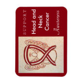 Bewustmaking voor hoofd- en halskanker Ribbon Ange Magneet (Verticaal)