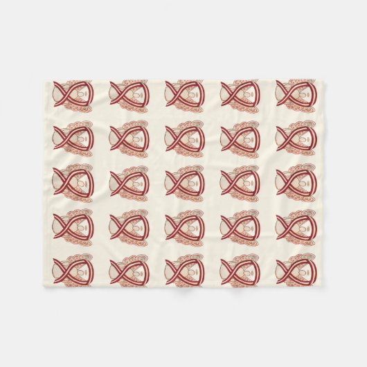 Bewustmaking voor hoofd- en nekkanker lint zachte  fleece deken (Voorkant (Horizontaal))