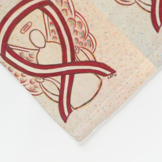 Bewustmaking voor hoofd- en nekkanker lint zachte  fleece deken (Hoek)