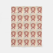 Bewustmaking voor hoofd- en nekkanker lint zachte  fleece deken (Voorkant)