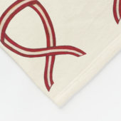 Bewustmaking voor hoofd- en nekkanker lint zachte  fleece deken (Hoek)