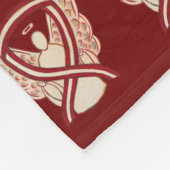 Bewustmaking voor hoofd- en nekkanker lint zachte  fleece deken (Hoek)