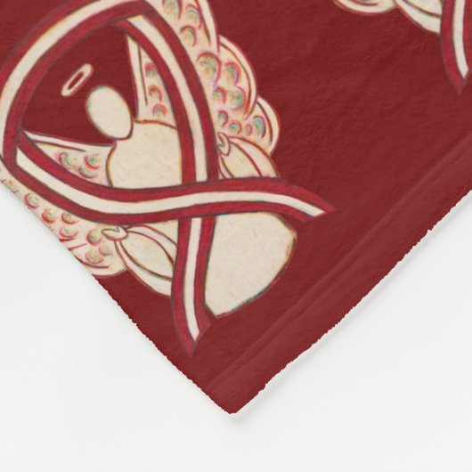 Bewustmaking voor hoofd- en nekkanker lint zachte fleece deken (Hoek)