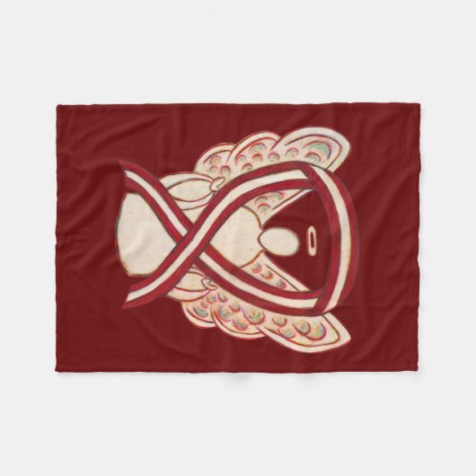 Bewustmaking voor hoofd- en nekkanker lint zachte fleece deken (Voorkant (Horizontaal))