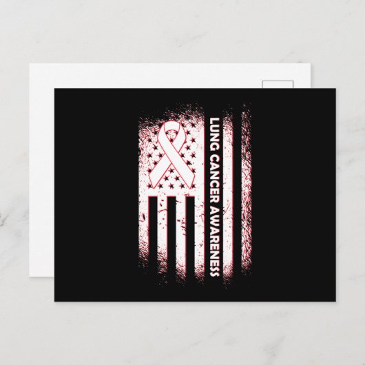 Bewustmaking voor kanker Overlevingskansen Lung Ca Briefkaart (Voorkant / Achterkant)