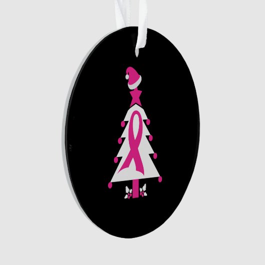 Bewustmaking voor kerstborstkanker ornament (voorkant)