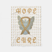 Bewustmaking voor kinderkanker Gold Ribbon Blanket Fleece Deken (Voorkant)