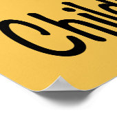 Bewustmaking voor kinderkanker Lint met hart Poster (Hoek)