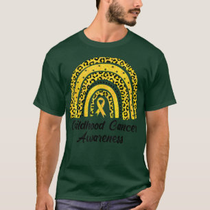 Bewustmaking voor kinderkanker Rainbow Leopard Rib T-shirt