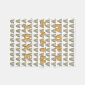 Bewustmaking voor kinderkanker Ribbon Angel Blanke Fleece Deken (Voorkant (Horizontaal))