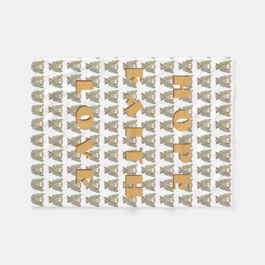 Bewustmaking voor kinderkanker Ribbon Angel Blanke Fleece Deken (Voorkant (Horizontaal))