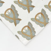 Bewustmaking voor kinderkanker Ribbon Angel Blanke Fleece Deken (Hoek)