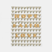 Bewustmaking voor kinderkanker Ribbon Angel Blanke Fleece Deken (Voorkant)