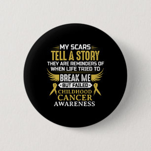 Bewustmaking voor kinderkanker Survivor Ribbon Man Ronde Button 5,7 Cm