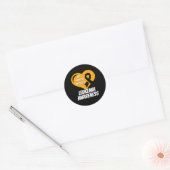 Bewustmaking voor moeder of vader ronde sticker (Envelop)