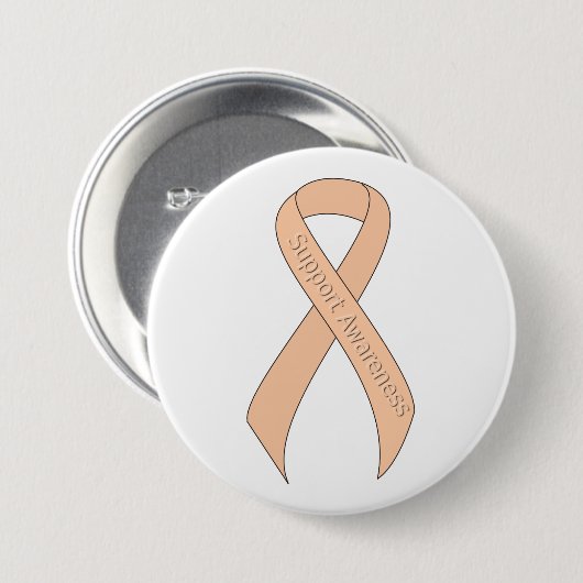 Bewustmaking voor ondersteuning van tapeband ronde button 7,6 cm (Voorkant /achterkant)