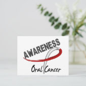 Bewustmaking voor orale kanker 3 briefkaart (Staand voorkant)