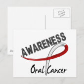 Bewustmaking voor orale kanker 3 briefkaart (Voorkant / Achterkant)