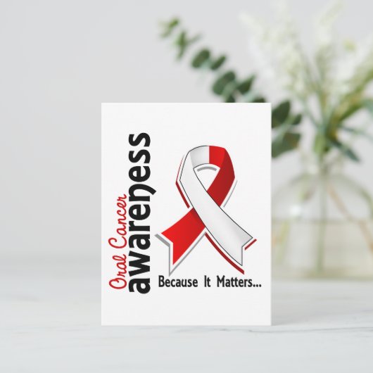 Bewustmaking voor orale kanker 5 briefkaart (Staand voorkant)