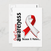 Bewustmaking voor orale kanker 5 briefkaart (Voorkant / Achterkant)