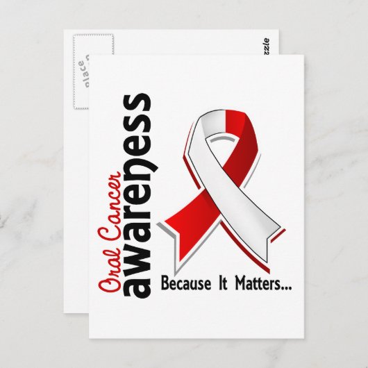 Bewustmaking voor orale kanker 5 briefkaart (Voorkant / Achterkant)