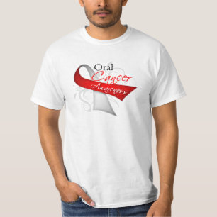 Bewustmaking voor orale kanker met rollint t-shirt