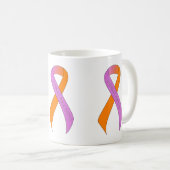 Bewustmaking voor orchidee en Oranje lint Koffiemok (Voorkant rechts)