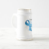 Bewustmaking voor prostaatkanker met rollint bierpul (Voorkant links)