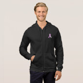 Bewustmaking voor roze koolstofborst Hoodie (Voorkant volledig)