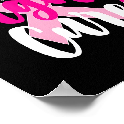 Bewustmaking voor roze lintborst poster (Hoek)
