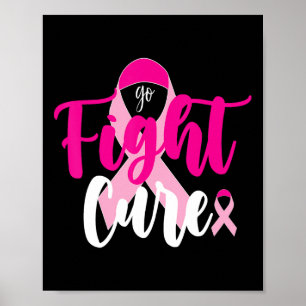 Bewustmaking voor roze lintborst poster