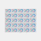 Bewustmaking voor schildklierkanker Koolstofdoekje Fleece Deken (Voorkant (Horizontaal))