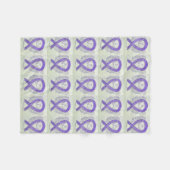 Bewustmaking voor testikelkanker Ribbon Fleece-knu Fleece Deken (Voorkant (Horizontaal))