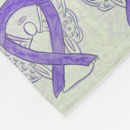 Bewustmaking voor testikelkanker Ribbon Fleece-knu Fleece Deken (Hoek)