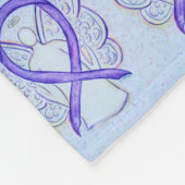 Bewustmaking voor testikelkanker Ribbon Fleece-knu Fleece Deken (Hoek)