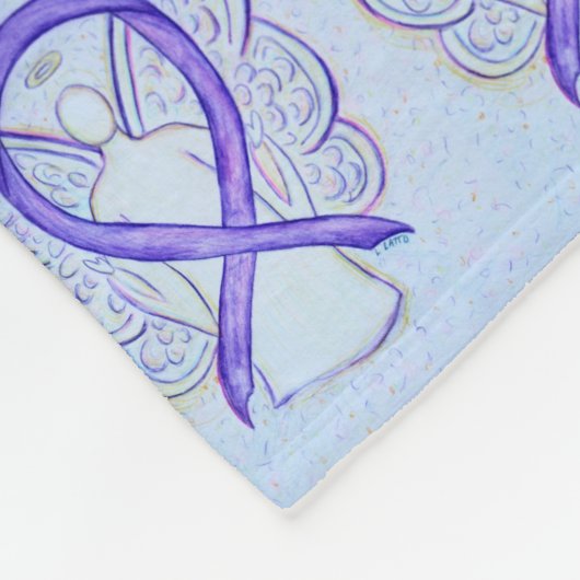 Bewustmaking voor testikelkanker Ribbon Fleece-knu Fleece Deken (Hoek)